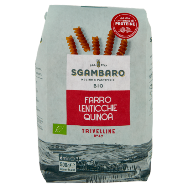 Sgambaro Bio Farro Lenticchie Quinoa Trivelline N°47 500 g