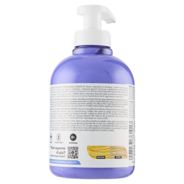 Alama Professional S.O.S. Color & Go Maschera nutriente e colorante Argento 300 ml