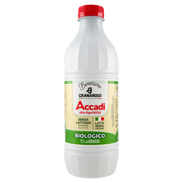 Granarolo Benessere Accadì Senza Lattosio Biologico 1% di Grassi 1 L