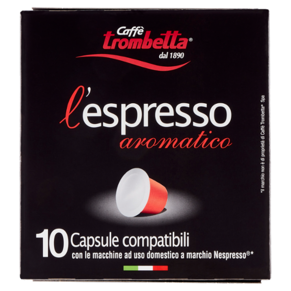 Caffè trombetta l'espresso aromatico 10 Capsule compatibili Nespresso* 55 g