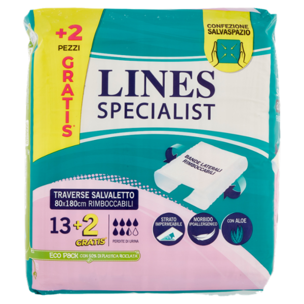 Lines Specialist Traverse Salvaletto 80x180cm Rimboccabili 13+2 pz