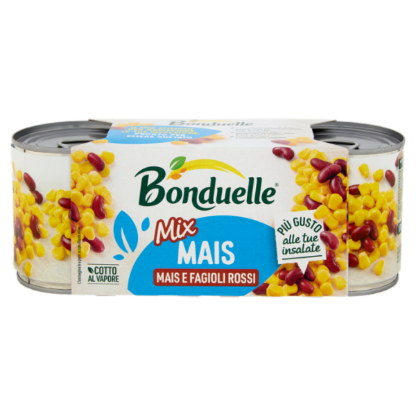 Bonduelle Mais Mix Mais e Fagioli Rossi 3 x 170 g