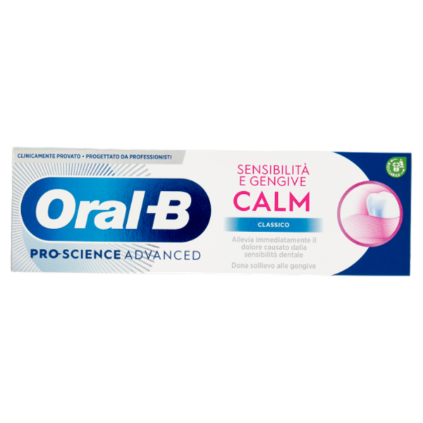 Oral-B Pro-Science Advanced Dentifricio Sensibilità e Gengive Calm Classico 75 ml