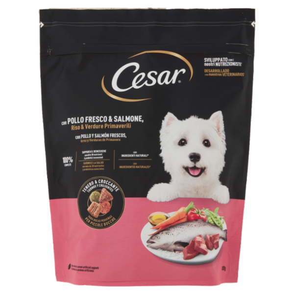 Cesar Cibo Secco Cani Pollo Salmone Verdure 800 g
