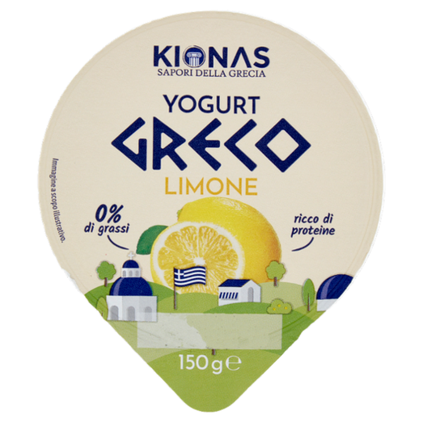 Kionas Yogurt Greco Limone 0% di grassi 150 g