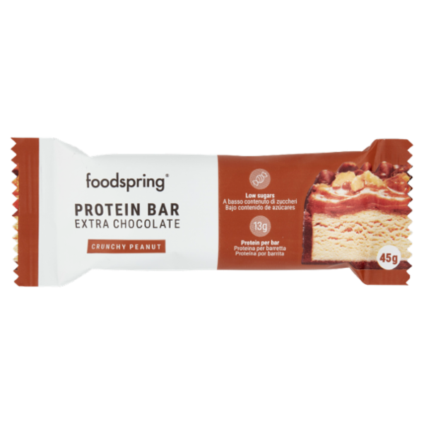 foodspring Protein Bar Extra Chocolate Crunchy Peanut 1 x 45 g