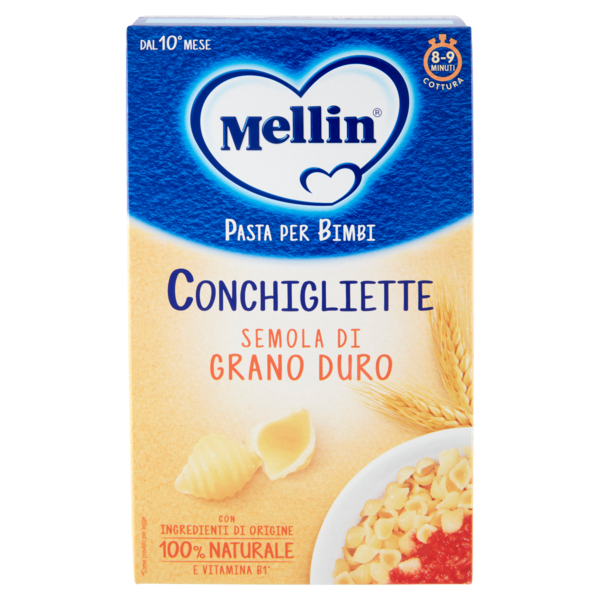 Mellin Pasta per Bimbi Conchigliette Semola di Grano Duro 280 g