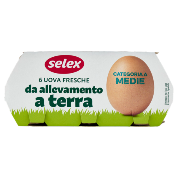 Selex 6 Uova Fresche Medie da Allevamento a Terra Categoria A