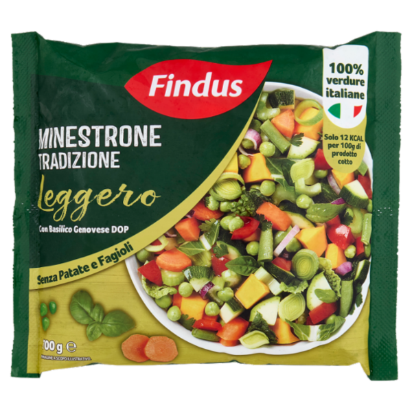 Findus Minestrone Tradizione Leggero con Basilico Genovese DOP 700 g