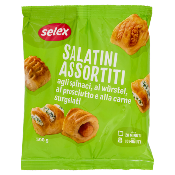 Selex Salatini Rustici Misti di Pasta Sfoglia Ripieni Surgelati 500 g