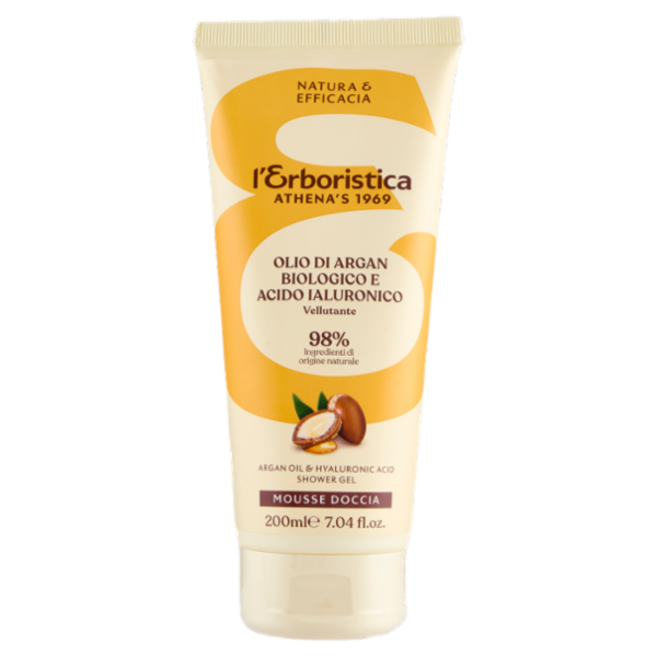 l'Erboristica Mousse Doccia Olio di Argan Biologico e Acido Ialuronico Vellutante 200 ml