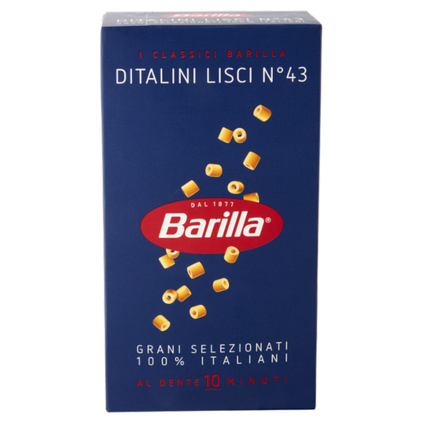 Barilla Pasta Ditalini Lisci n.43 100% Grano Italiano 500g