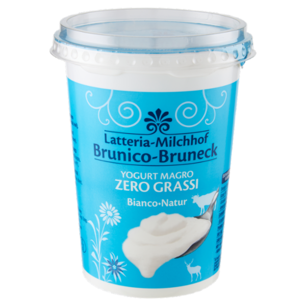 Latteria Brunico Yogurt Magro Zero Grassi Bianco 500 g