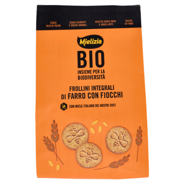 Mielizia Bio Frollini Integrali di Farro con Fiocchi 250 g