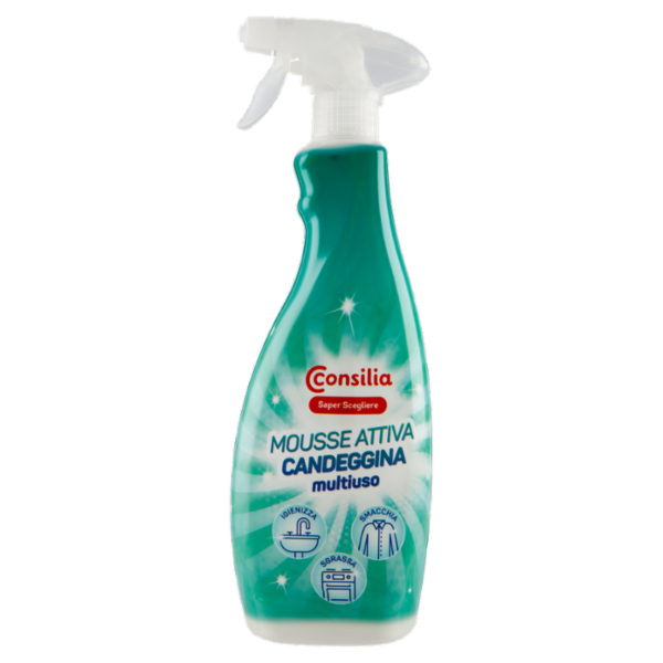 Consilia Mousse Attiva Multiuso con Candeggina Spray 750 ml