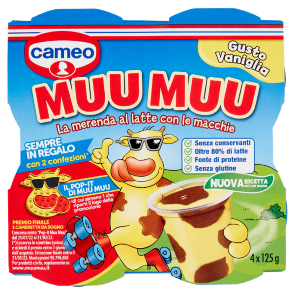 cameo Muu Muu Gusto Vaniglia 4 x 125 g