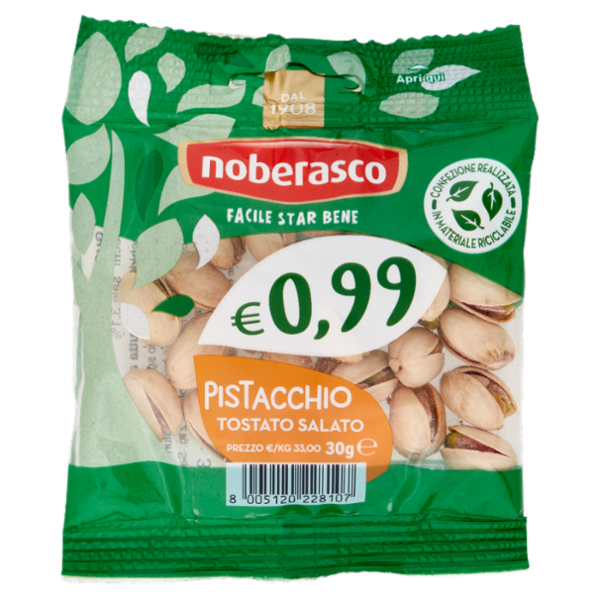 noberasco € 0,99 Pistacchio Tostato Salato 30 g