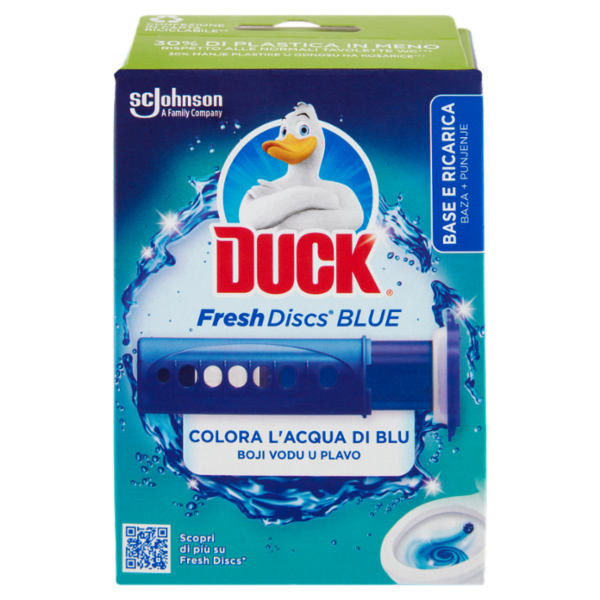 Duck Fresh Discs Blue - Base per Dischi Gel Igienizzanti WC, Frargranza Brezza Marina 36ml