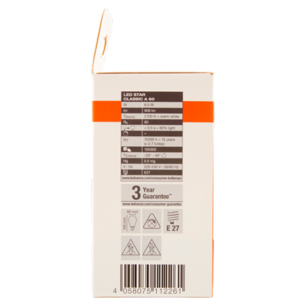 Osram Led Star Classic A 60 Warm White 6.5 W E27