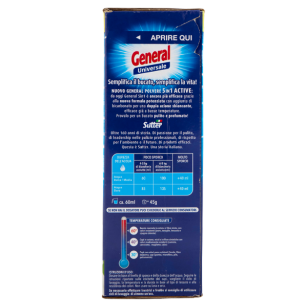 General Universale 5in1 Active per Bianchi e Colorati 2,43 kg