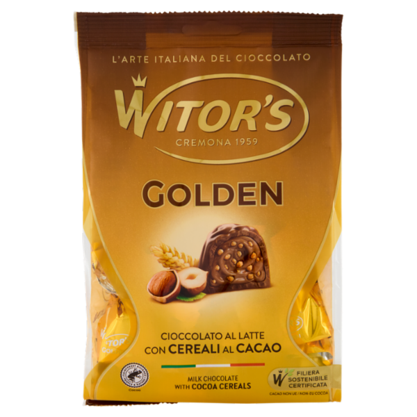Witor's Golden Cioccolato al Latte con Cereali al Cacao 200 g