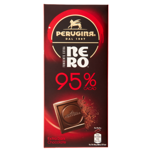 PERUGINA NERO Fondente Extra 95% Tavoletta Cioccolato Fondente 85g