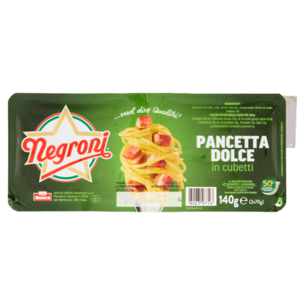 Negroni Pancetta Dolce in cubetti 2 x 70 g