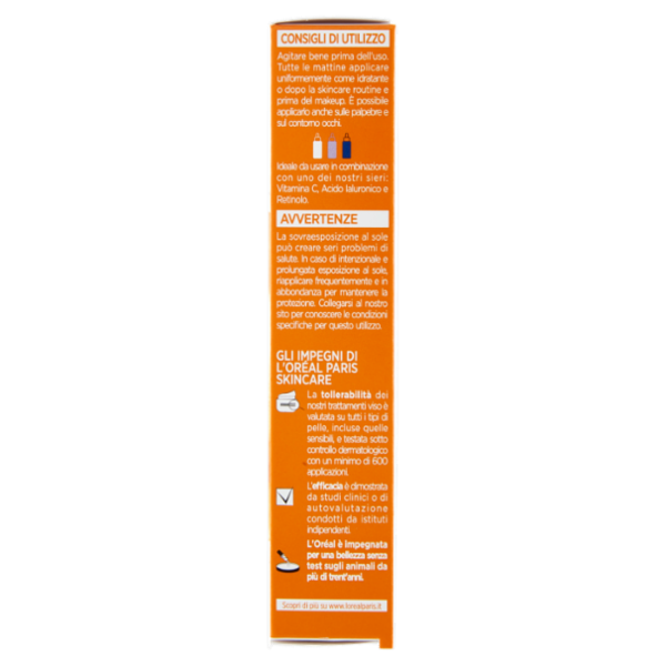 L'Oréal Paris Revitalift Clinical Fluido Anti-UV SPF50+ con Vitamina C Antiossidante 50 ml
