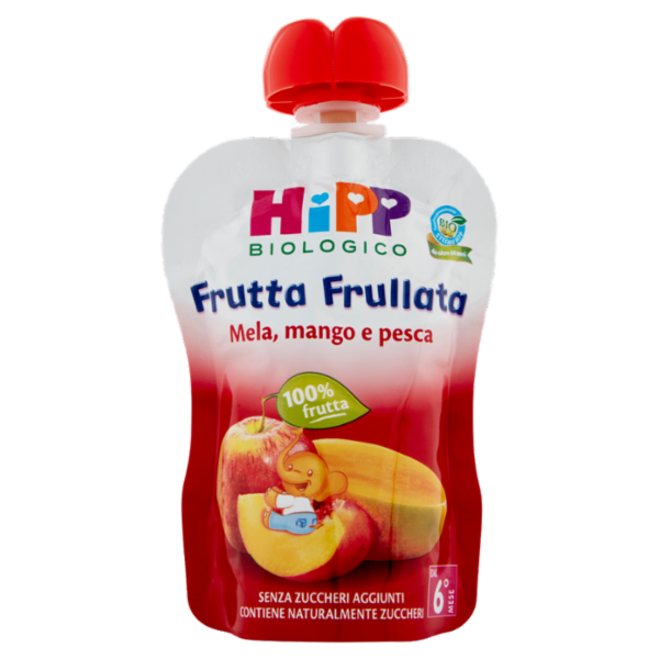 HiPP Biologico Frutta Frullata Mela, mango e pesca 90 g