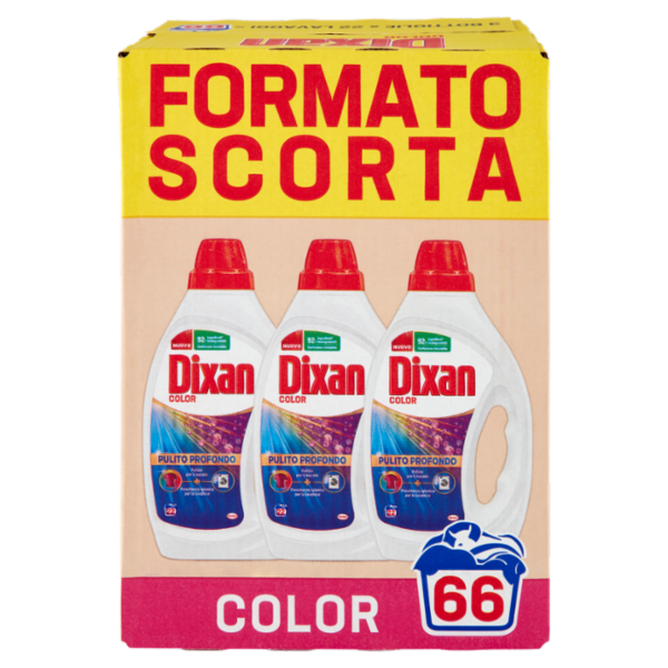 DIXAN Liquido COLOR 3x22=66 Lavaggi 3 x 990 ml