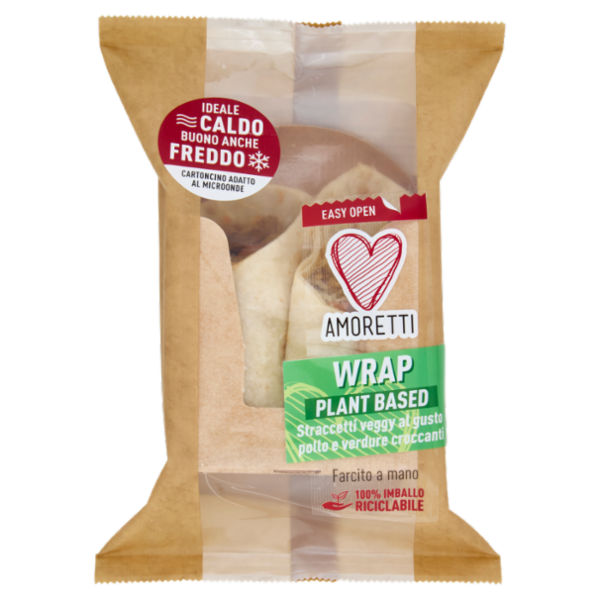 Amoretti Wrap Plant Based Straccetti veggy al gusto pollo e verdure croccanti 150 g