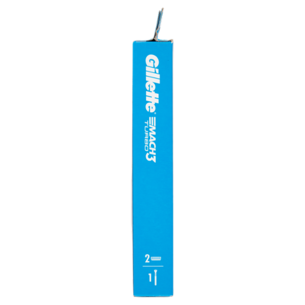 Gillette Rasoio Uomo Mach3 Turbo a 3 Lame, 1 Manico + 2 Lamette Barba