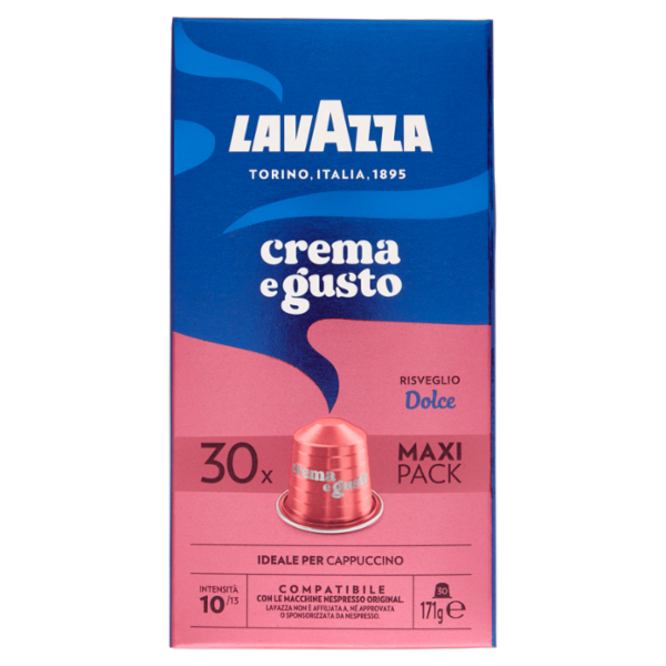 Lavazza crema e gusto Dolce Compatibile Nespresso Original 30 Capsule 171 g