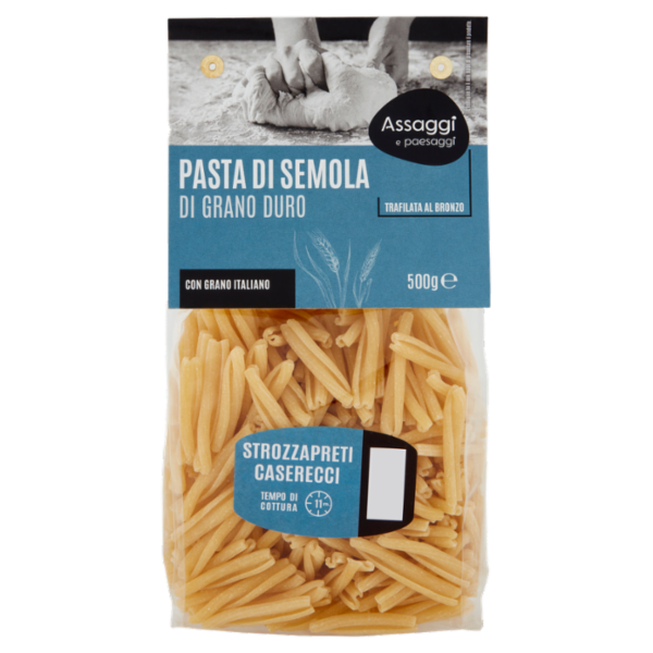 Assaggi e paesaggi Pasta di Semola di Grano Duro Strozzapreti Caserecci 500 g