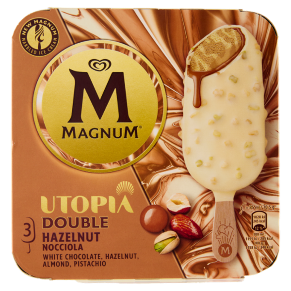 Magnum Utopia Double Hazelnut Nocciola 3 Gelati 211,5 g