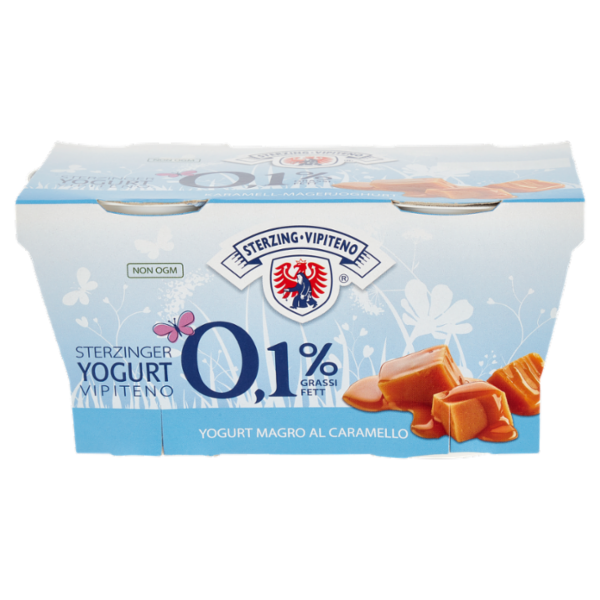 Sterzing Vipiteno 0,1% Grassi Yogurt Magro al Caramello 2 x 125 g