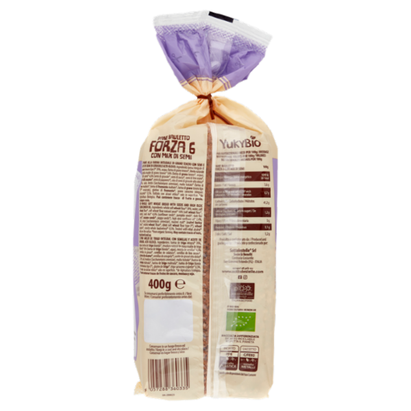 YukyBio A Pasta Madre Pane Bauletto Forza 6 con Mix di Semi 400 g