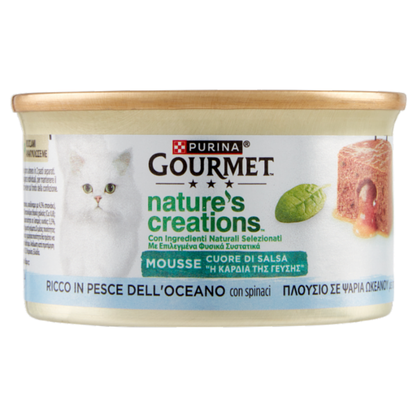 PURINA GOURMET Nature's Creations Ricco in Pesce dell'Oceano con spinaci 85 g