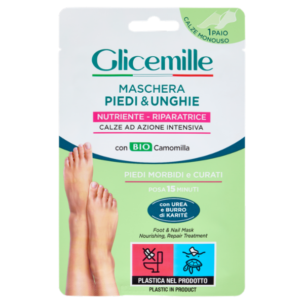 Glicemille Maschera Piedi & Unghie Nutriente - Riparatrice 2 x 8 mL