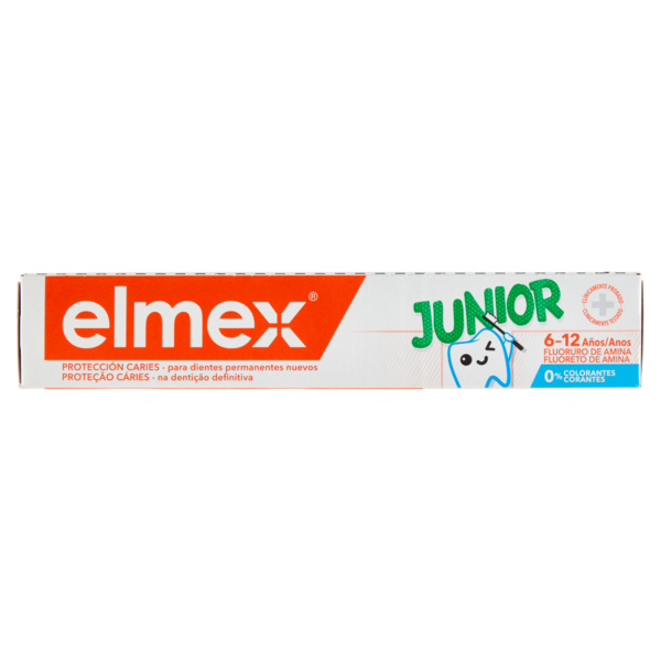 elmex Junior dentifricio bimbi, bambini 6-12 anni, 75ml