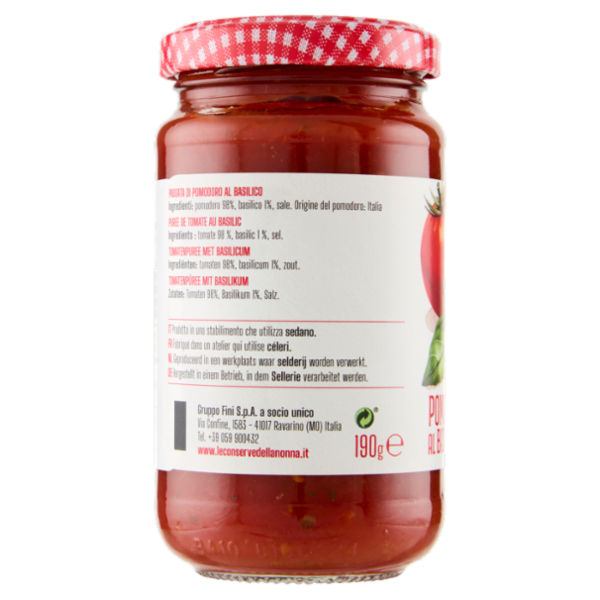 Le Conserve della Nonna Pomodoro al Basilico 190 g