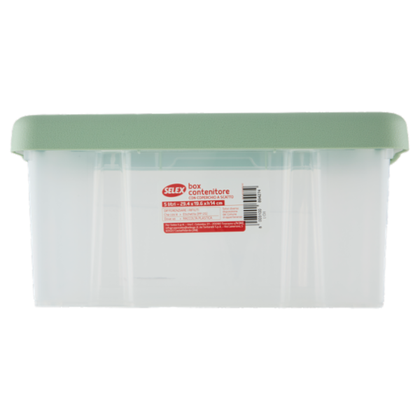 Selex Contenitore con Coperchio a Scatto Verde Cammeo 5 L
