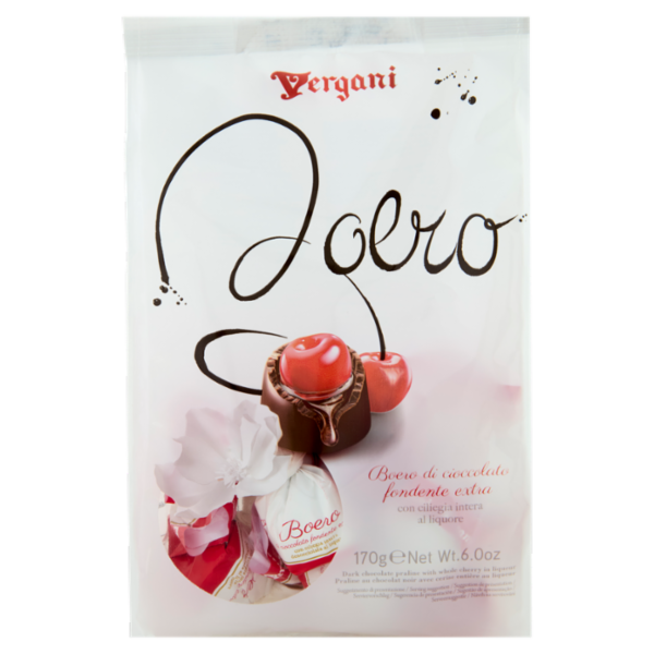 Vergani Boero di cioccolato fondente extra con ciliegia intera al liquore 170 g