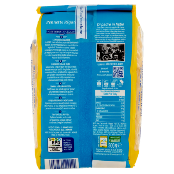 De Cecco Penne Mezzane Rigate n°241 500 g
