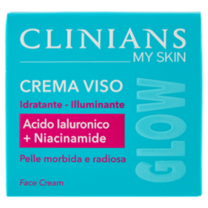 Clinians My Skin Crema Viso Idratante Illuminante Acido Ialuronico + Niacinamide 50 ML
