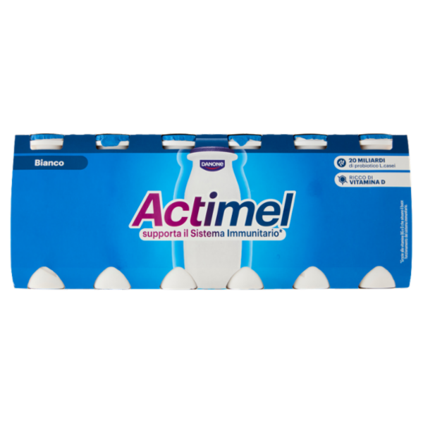 ACTIMEL, Yogurt da Bere con Vit B6 e D per il Sistema Immunitario, Bianco Naturale, 12X100G