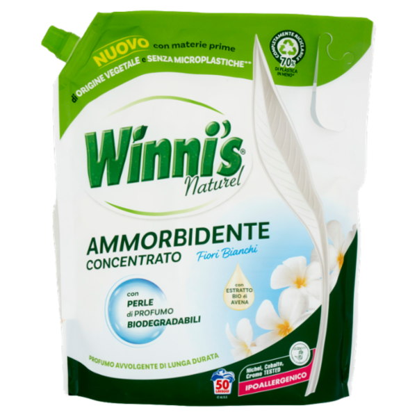 Winni's Naturel Ammorbidente Concentrato Fiori Bianchi pouch 50 Lavaggi 1,25 l
