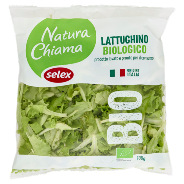 Selex Natura Chiama Lattughino Lavato e Pronto per il Consumo Biologico 100 g