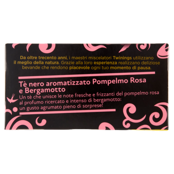 Twinings Pompelmo Rosa e Bergamotto Tè Nero aromatizzato 20 filtri The 40 g