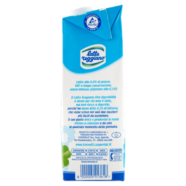 latte reggiano latte Alta Digeribilità senza lattosio* 1000 ml